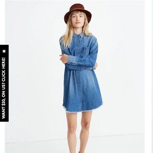 NWT Madewell Denim Oversized Ex-Boyfriend Shirtdress Size Small